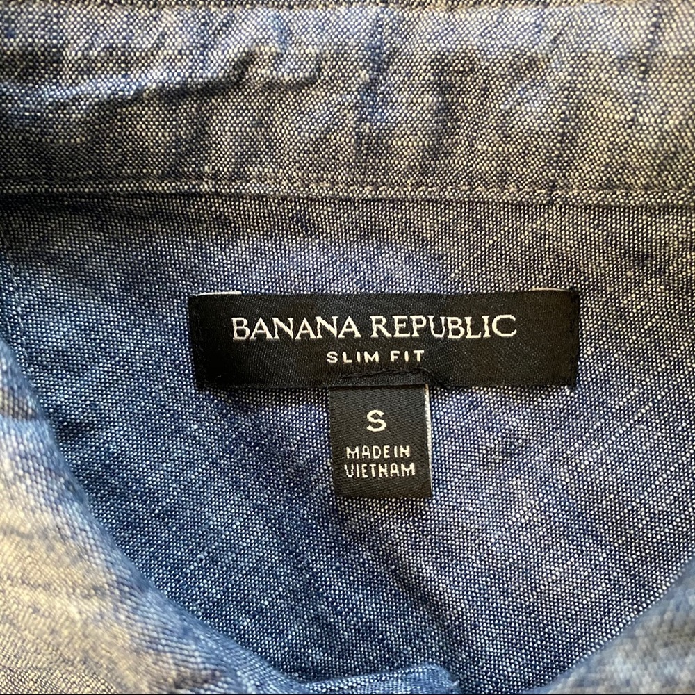 Banana Republic Men’s Slim Fit Blue Polo Shirt - Picture 4 of 7